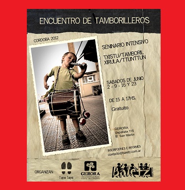 Afiche de promoción del Seminario de Txistu y Tamboril